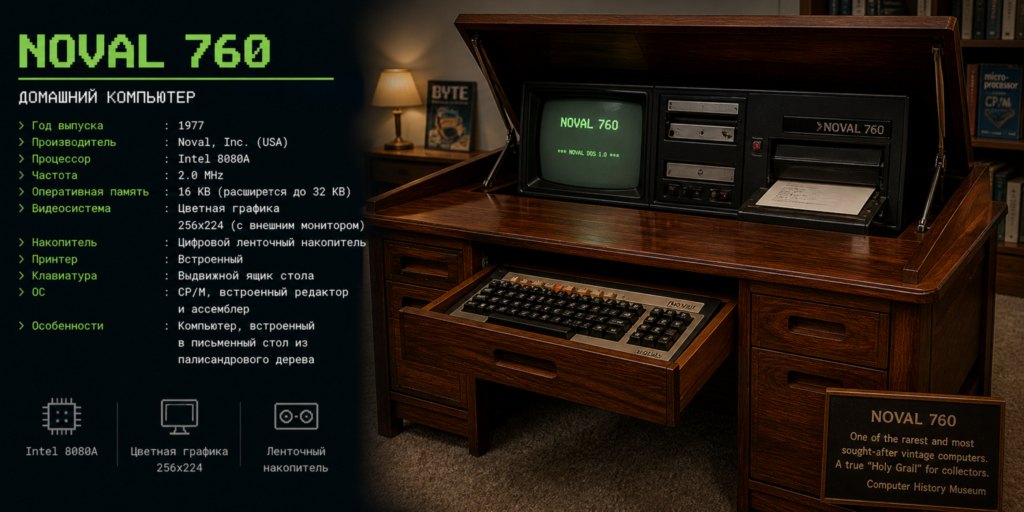 Noval 760 — компьютер-стол 1977 года